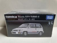 โมเดลรถเหล็ก Tomica premium #35 Honda city turbo II สีเงินกล่องดำ (สินค้าของใหม่ในซีล ของแท้ 100%)