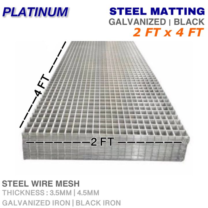 2FT x 4FT Steel Matting Wire Mesh Galvanized Iron • Black Iron 3