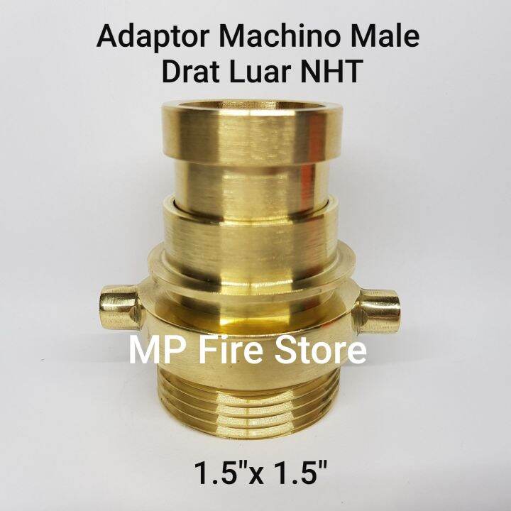 Adaptor Pemadam Machino Male Cowok Drat Luar Kasar Nht X Inch