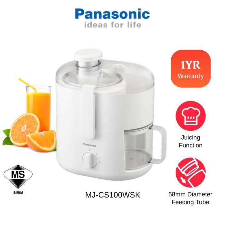 Panasonic Compact Juicer 0.6L MJCS100WSK (Fruit Juicer Pengisar