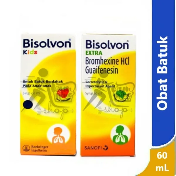 Bisolvon Extra Sirup 60 ML Dan Bisolvon Kids Sirup 60 ML - Obat Batuk ...