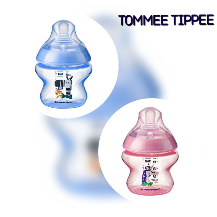 Tommee Tippee Closer to Nature Advanced Anti Colic Plus PP Bottle (150ml/5oz)Clear/Pink/Blue  Single Pack Loose Withoutbox