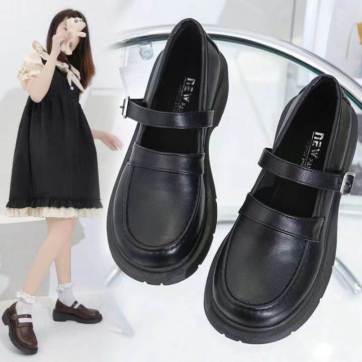 JK female student Korean version of Mary Jane shoes / black Lolita ...