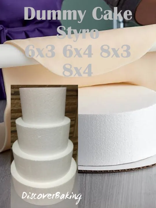 Dummy Cake Styro Round Size Diameter X Height 4x2 I 4x4 I 5x2 I 5x4 I 6x2 6x4 8x2 8x4 Sold Per Piece Lazada Ph