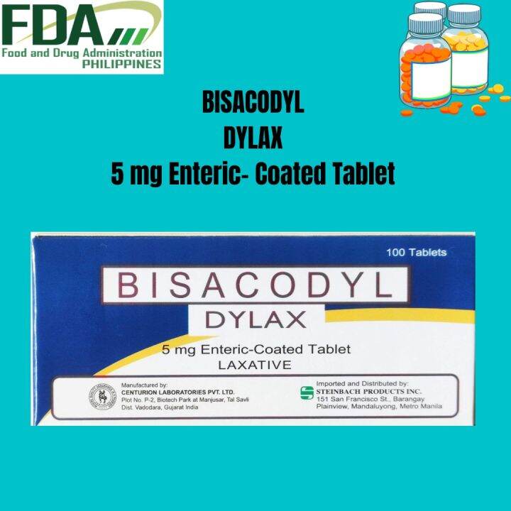 BISACODYL DYLAX Laxative 5mg Enteric-Coated Tablet | Lazada PH