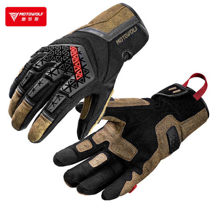 Men's Full finger Motorcycle Gloves for Motobiker Motorcycle Breathable