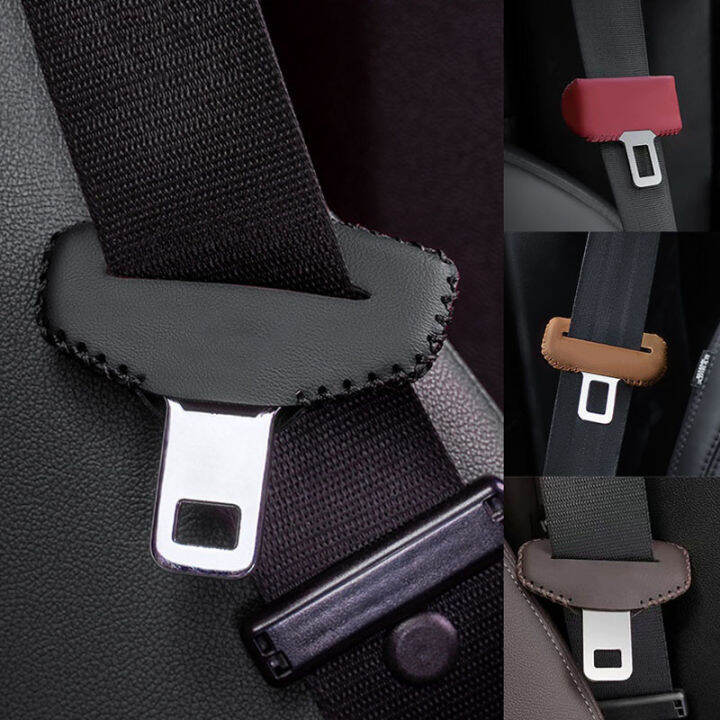 BMW Car Seat Belt Insert Protector Cover Leather Safety Buckle Anti