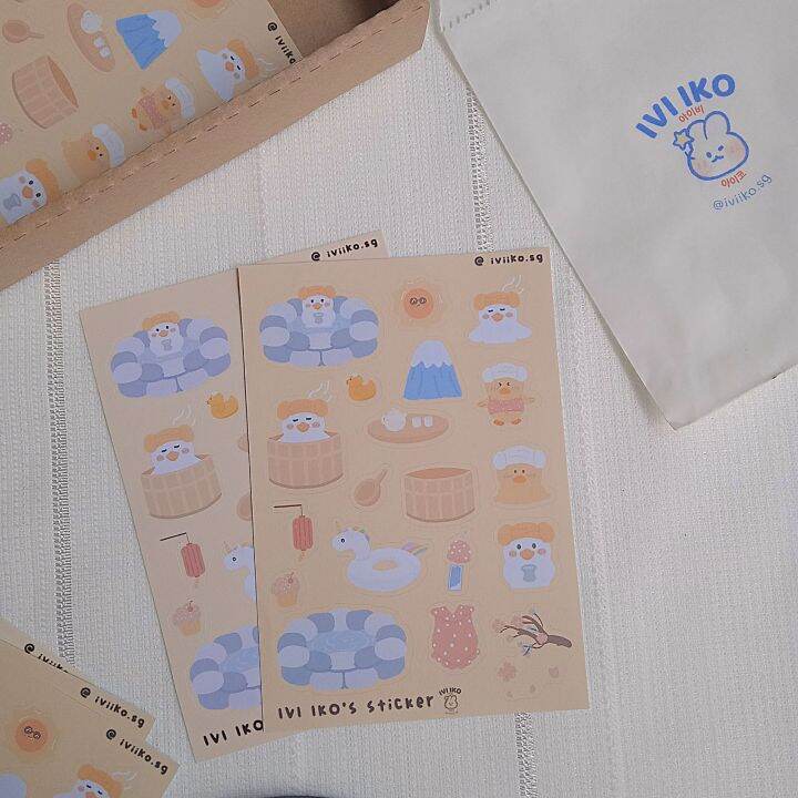 Sticker Vịt Vàng Và Suối Nước Nóng (9x13cm) | IVI IKO | Lazada.vn