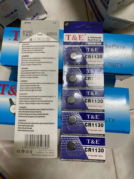 t-amp-e-ถ่านกระดุม-cr1130-3v-ขายยกแผง-มี5ก้อน-สินค้าพร้อมส่ง