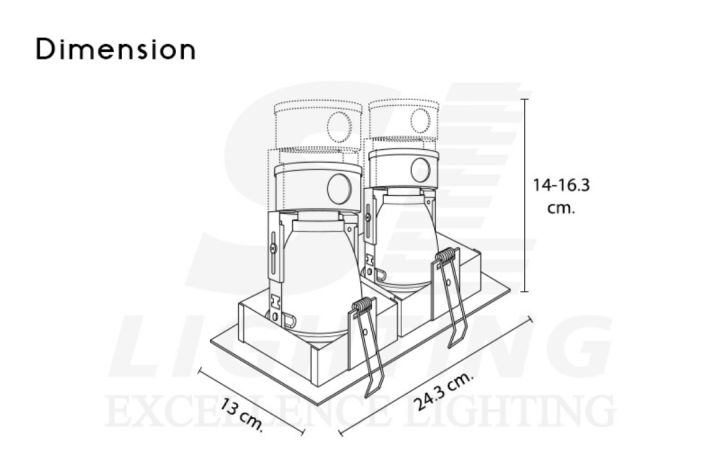 โคมไฟดาวน์ไลท์แบบฝังฝ้า-ทรงสี่เหลี่ยม-แบบ-2-ช่อง-ปรับหน้าได้-ขั้ว-e27-รุ่น-sl-6-672-recessed-lighting-downlight-aluminium-reflector-led