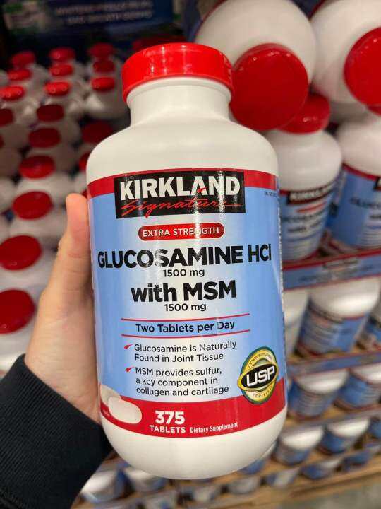Kirkland glucosamine HCI 1500mg with MSM 1500mg 375 tablets ( exp 2025
