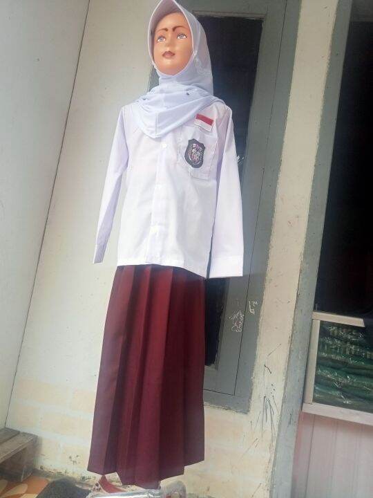 Satu Stel Seragam Sekolah SD Merah Putih Kelas 1 Anak Perempuan Baju ...