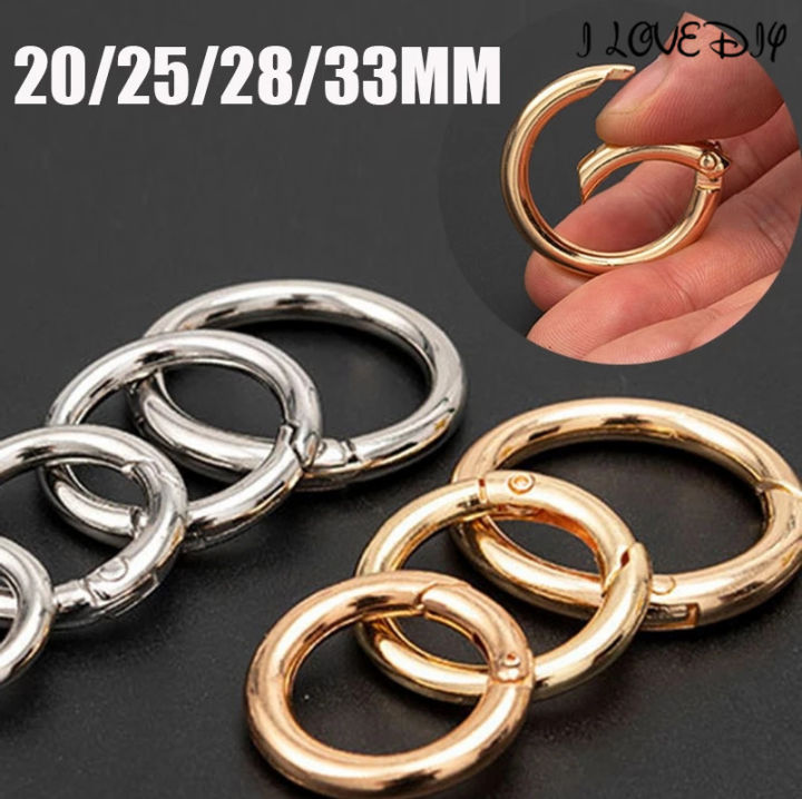 Round Spring Ring Clasps-Stainless Steel Gold Connectors DIY
