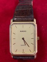 RADO QUARTZ ตัวเรือนทองชุบ นาฬิกาผู้ชาย มือสองของแท้