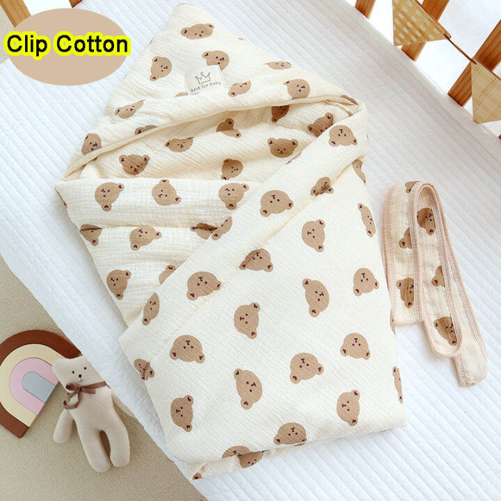 Summer Thin Newborn Swaddle Wrap Sleeping Bag Baby Blanket, Cotton