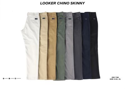 กางเกงกระบอกเล็ก Chino skiny Looker ส่งไว จาก กทม