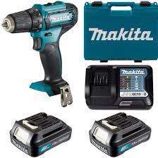 สว่านกระแทกไร้สาย (พร้อมแบตเตอรี่) MAKITA HP333DWYE 12 โวลต์