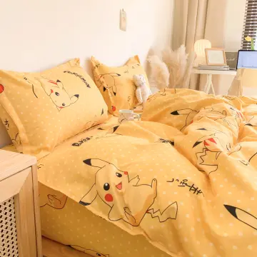 Famous Nike Supreme Pokemon Pikachu Design & Quality Comfortable 4 Pieces  Bedding Sets Bed Sets, Bedroom