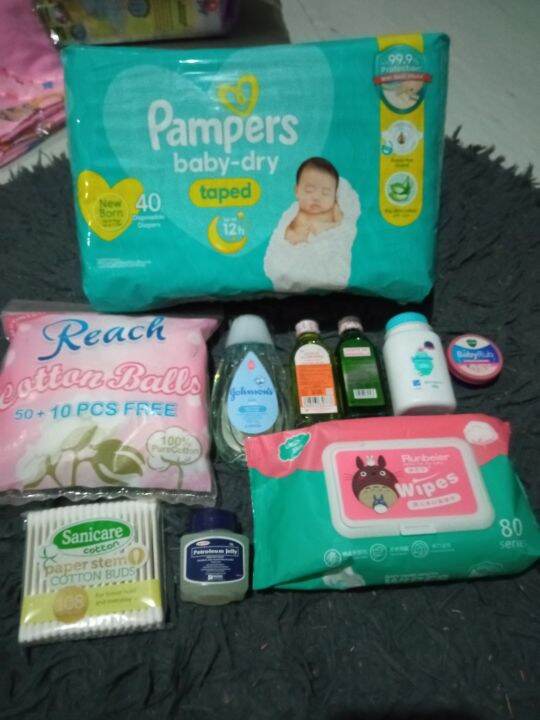 Pampers newborn complete set with free vicks baby rub Lazada PH