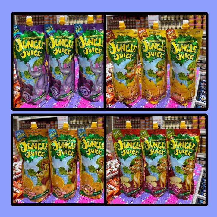 Jungle Juice 500ml x 3 Grapes Mango Orange Apple Lazada PH