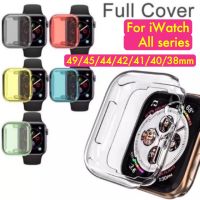 พร้อมส่งจากไทย เคสใสกันรอย คลุมทั้งหน้าจอ และฟิล์มกันรอย Apple Watch Ultra Series 8/7/6/SE/5/4/3/2/1 แบบนิ่ม Case TPU Apple watch