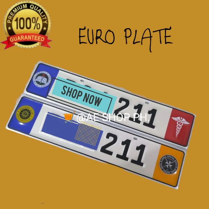 PAIR personalized universal Euro plate Lazada PH