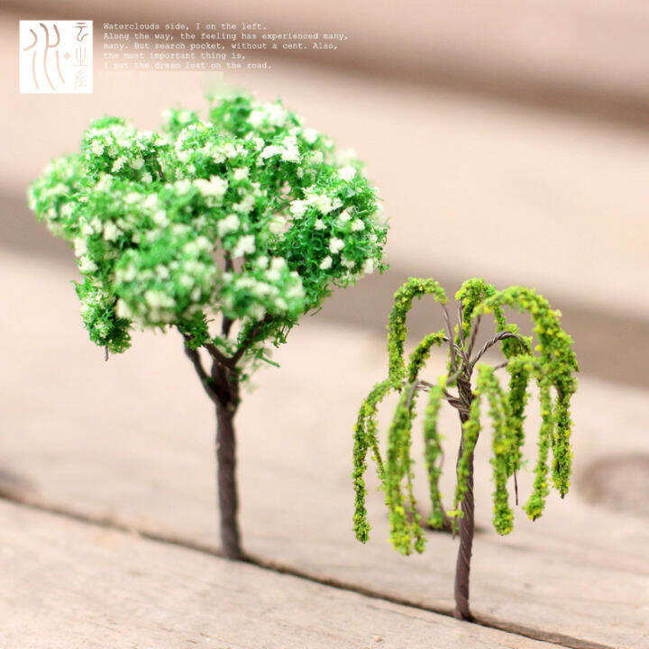 มอสเครื่องประดับภูมิทัศน์ขนาดเล็กด้านซ้ายของเมฆน้ำวัสดุ-diy-ของตกแต่งภูมิทัศน์ต้นเชอร์รี่ต้นไม้ดอกท้อมินิ