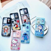 Case iPhone เคสขอบสีสไลด์ปิดเลนส์กล้อง สกรีนลายการ์ตูน สำหรับรุ่น iPhone i11,i7plus,i8plus,i6plus,i6Splus