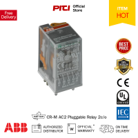 ABB Pluggable Relay ABB ปลั๊กอินรีเลย์แบบใช้งานทั่วไปไม่มี LED รุ่น CR-M AC2 Without LED Pluggable miniature interface relays