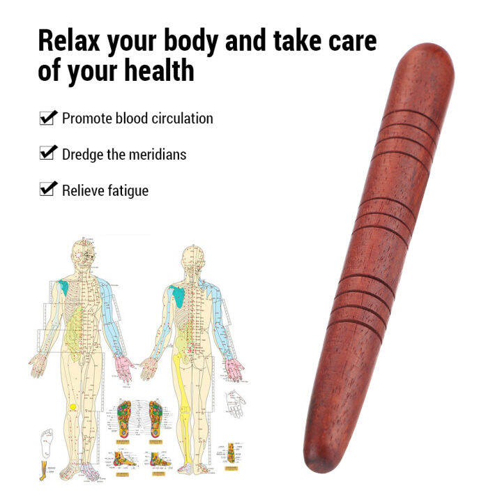 Wooden Massage Stick Thai Foot Reflexology Spa Meridian Massager Foot