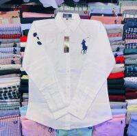 เสื้อแขนยาวรุ่นม้าเลขสามลาฟลอเรนผ้าอ๊อกฟอตใส่สบาย