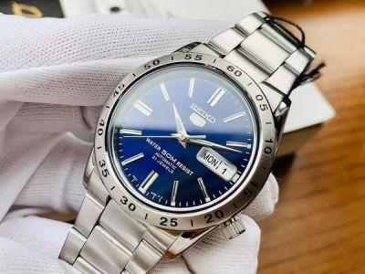 SEIKO 5 Automatic นาฬิกาข้อมือ สายสเตนเลส รุ่น SNKD99K1 - สีเงิน / น้ำเงิน ของแท้100% รับประกันศูนย์1ปี ( SNKD99 SNKD99K SNKD99K1 )