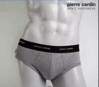 Pierre cardin รุ่น PC-300-GY กางเกงในทรง Brife ขอบยางทอ สีเทา ผ้า Cotton 100% 1Pack 2ตัว สินค้าพร้อมส่งทุกรายการ