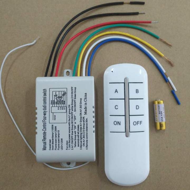 Four way manual intelligent digital remote control switch LED lamp 220V  wireless remote control wireless remote control switch c