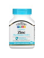 Zinc Plus Vitamin C &amp; B-6 Chewable Cherry Flavor 90 tablets แบบเคี้ยว