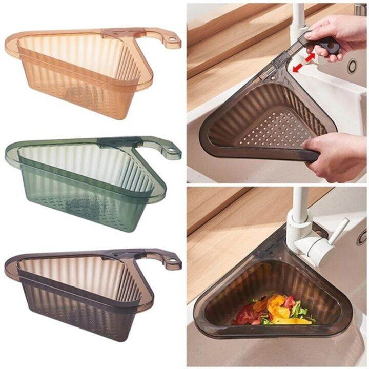 Kitchen Sink Filter Basket Corner Drain Strainer Basket Triangular Sink