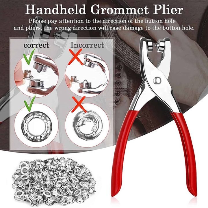 Snap Pliers Fastener Press Button Fixing Tool Sewing Craft Kit Setter Grommet Eyelet Plier 