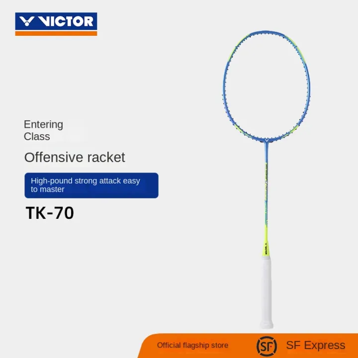 Victor Badminton Racket Full Carbon Single Racket Lightweight HighPound Advanced Racket TK70