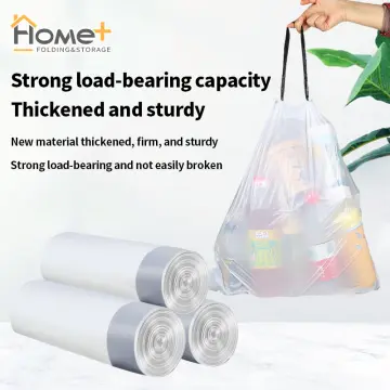45*50cm Wholesale Thickened White Small Drawstring Trash Bags With Handles  For Household Use, Large Quantity