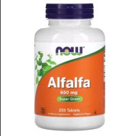 Alfalfa อัลฟัลฟ่า ขนาด 650 มิลลิกรัม บรรจุ 250 เม็ด มาตราฐาน GMP นำเข้าจากสหรัฐอเมริกา