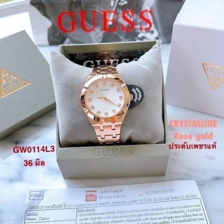 นาฬิกาGuess GW0114L3 CRYSTALLINE RoseGold • ตัวเรือนสเตนเลสสีโรส