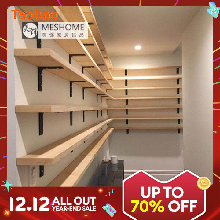 Pine Wall Shelf Bookshelf Solid Wood Partition WallMounted Kitchen