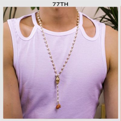 77th Skull and Heart Y Necklace