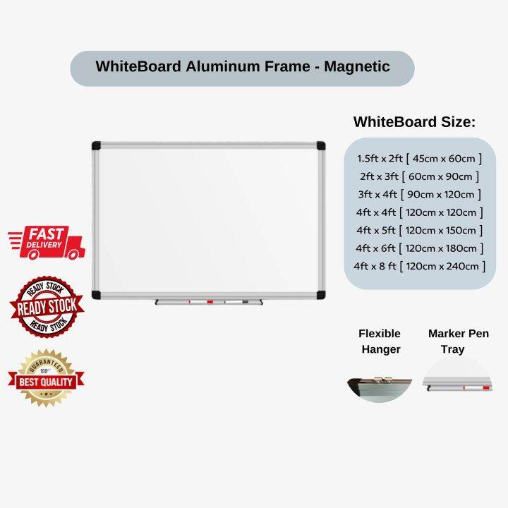 WhiteBoard (ALL SIZES) [1.5x2 2x3 3x4 3x5 3x6 4x4 4x5 4x6 4x8