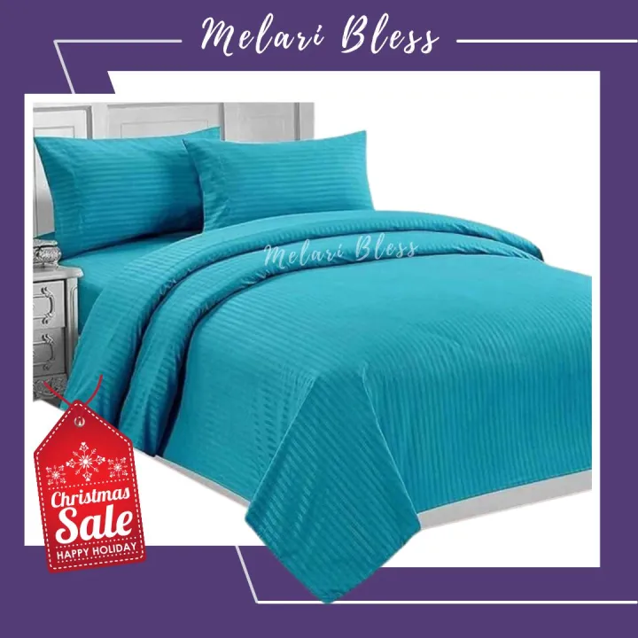 Melari Bless Teal Ritzy Stripes Cotton, Teal King Size Bed Sheets