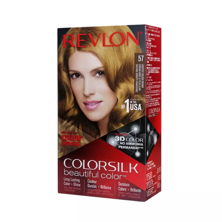 Revlon CoIorsilk Beautiful Hair Color #57 Lightest Golden Brown | Lazada PH