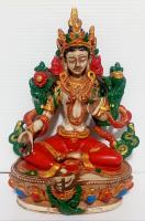 Resin Statue Of Green Tara In White Color