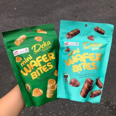 Deka Mini Peanut Butter &amp; Choco Wafer Bites มินิเวเฟอร์รสพีนัทบัตเตอร์ รสช็อกโกแลต