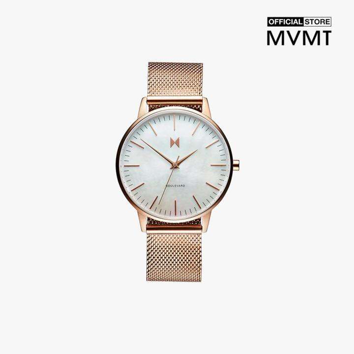 Đồng hồ nữ MVMT mặt tròn dây thép 38mm D-MB01-RGPL 0000-35