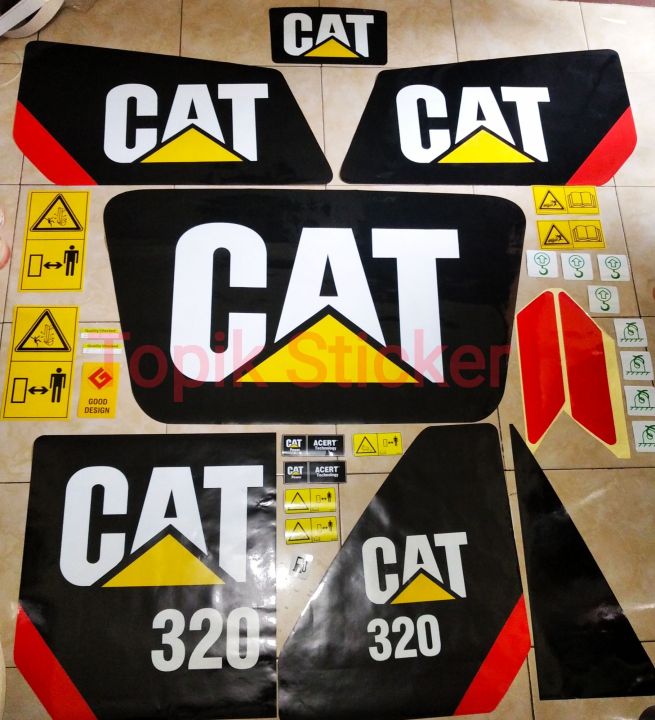 Stiker Excavator Caterpillar Cat 320 Decal Alat Berat Lazada Indonesia 3641